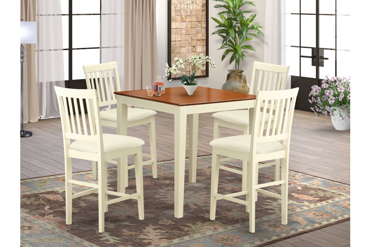 Wilmoth 5 piece online solid wood dining set